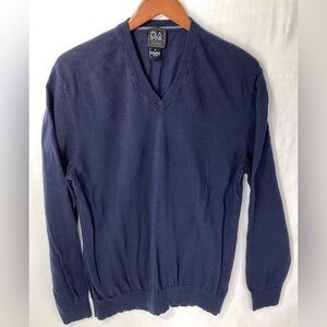 Jos.A.Bank Men’s Sweater Pullover 100% Merino Wool Size XL Color Dark Blue